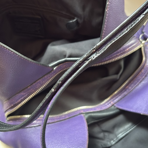 Coach Purple Leather Edie Bag
